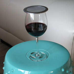wine glass cover on a wine glass